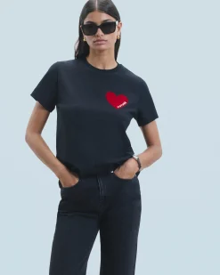 FROM FUTURE T-shirt Col Rond Coeur Blanc Store