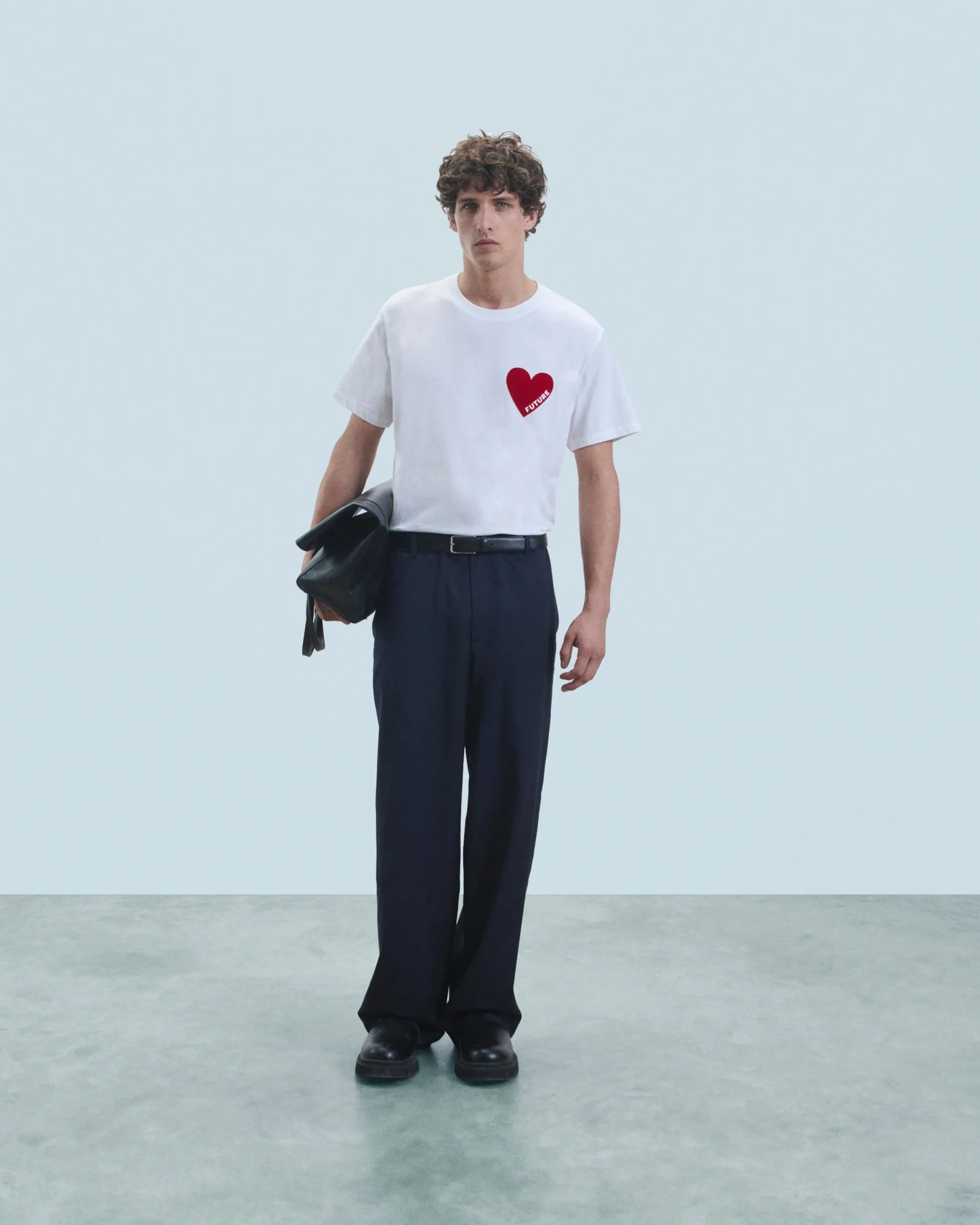 FROM FUTURE T-shirt Col Rond Coeur Blanc Best