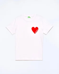 FROM FUTURE T-shirt Col Rond Coeur Blanc Best