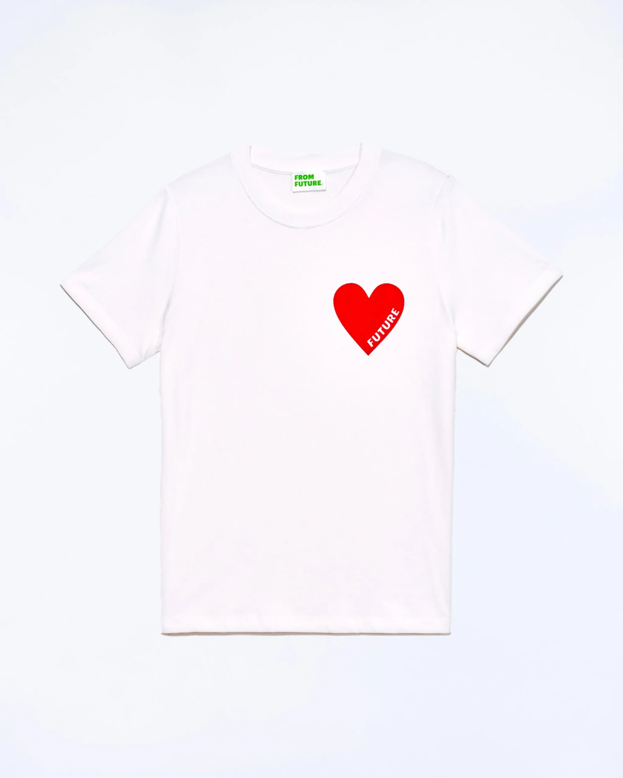 FROM FUTURE T-shirt Col Rond Coeur Blanc Best