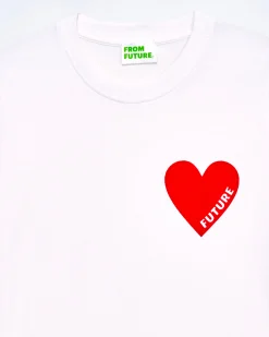 FROM FUTURE T-shirt Col Rond Coeur Blanc Best