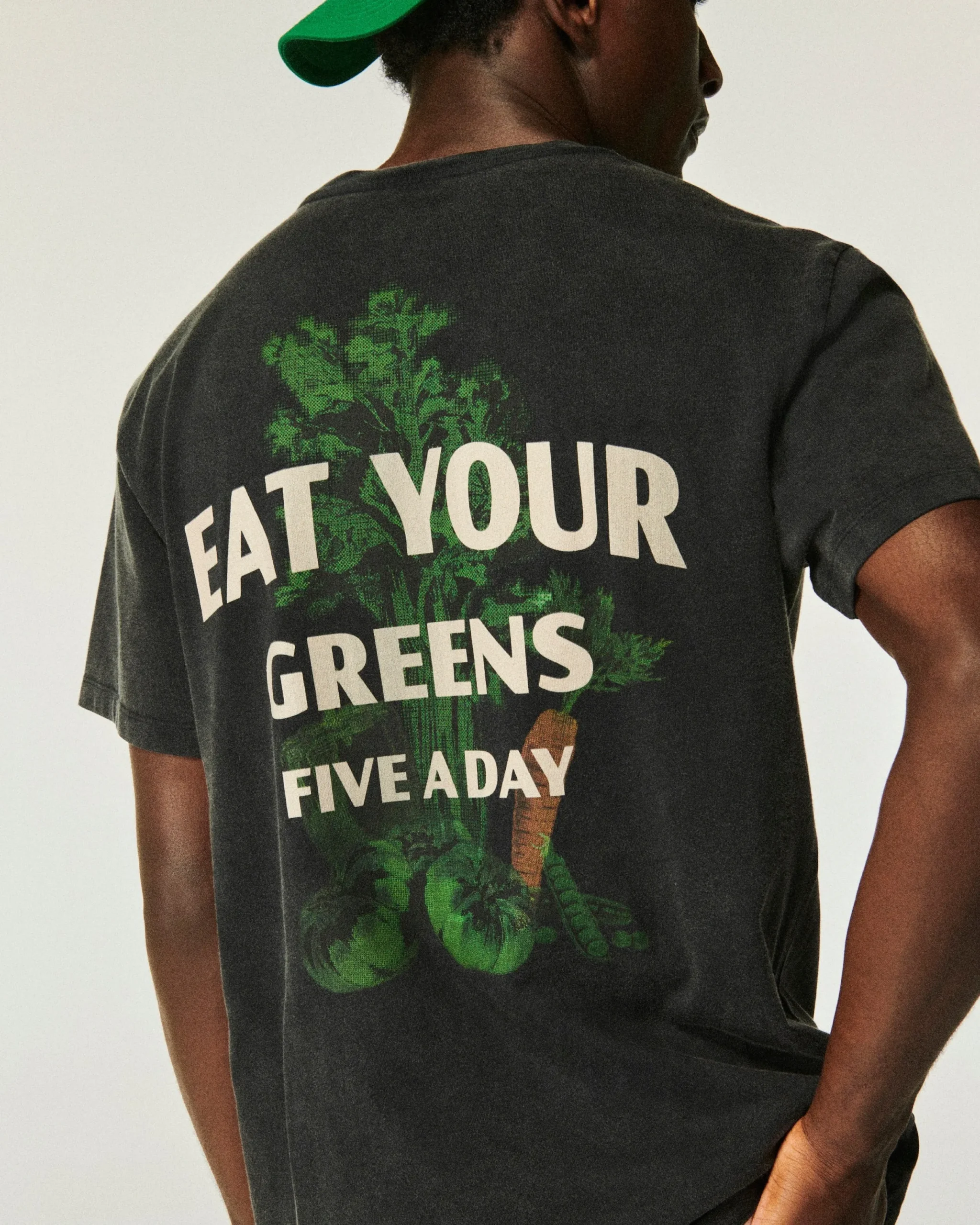 FROM FUTURE T-shirt Col Rond Manches Courtes WashedBlack Cheap