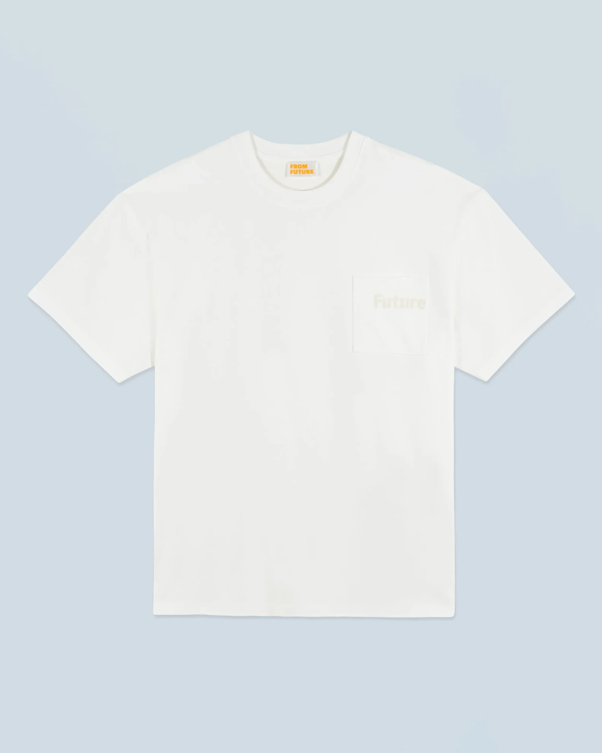 FROM FUTURE T-shirt Col Rond Manches Courtes Ecru Outlet