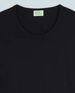 FROM FUTURE T-shirt Col Rond Manches Courtes Noir Cheap