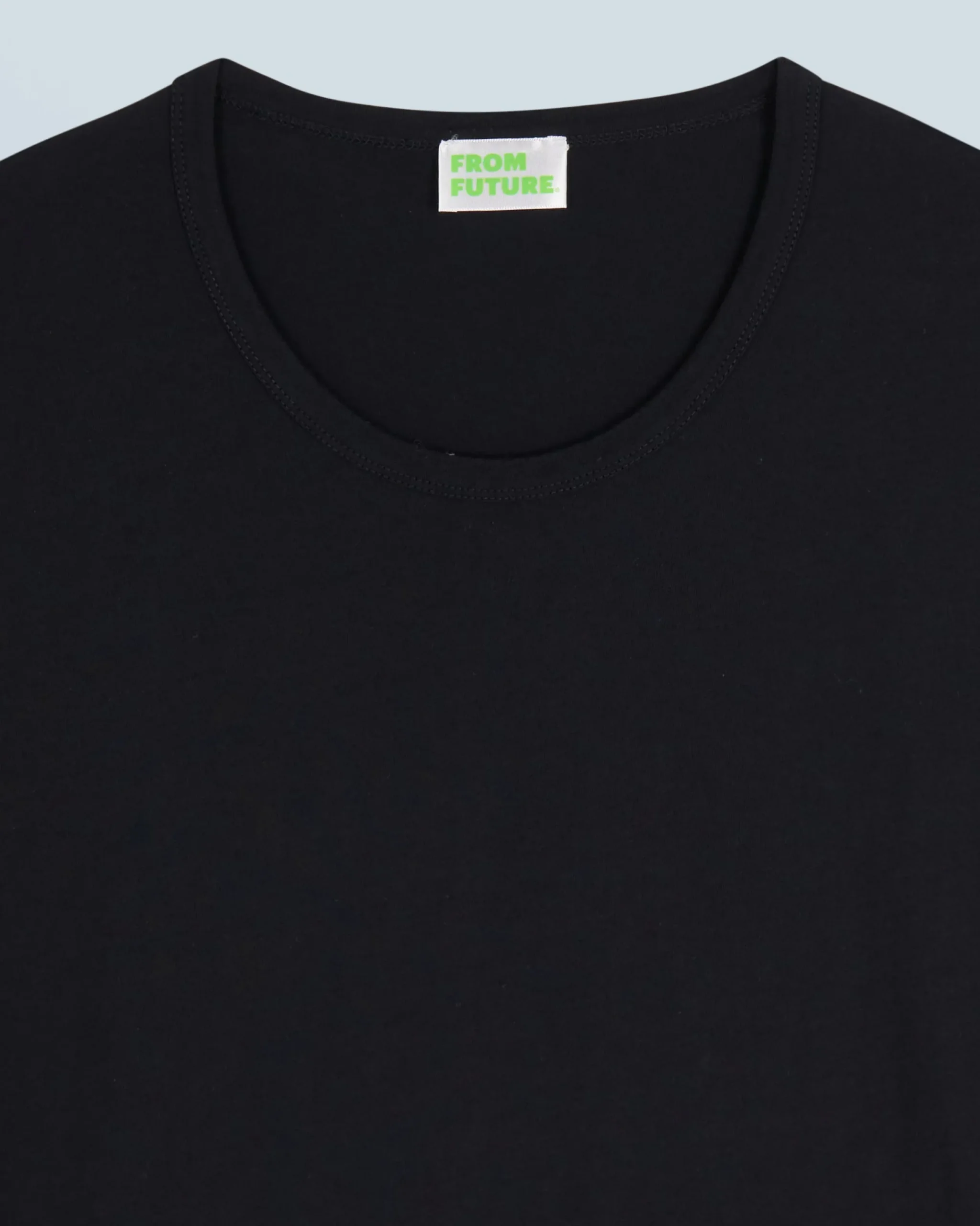 FROM FUTURE T-shirt Col Rond Manches Courtes Noir Cheap