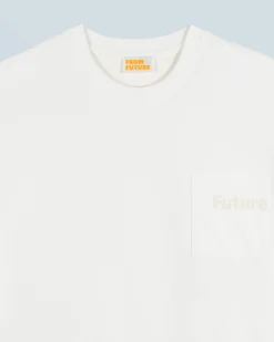 FROM FUTURE T-shirt Col Rond Manches Courtes Ecru Outlet