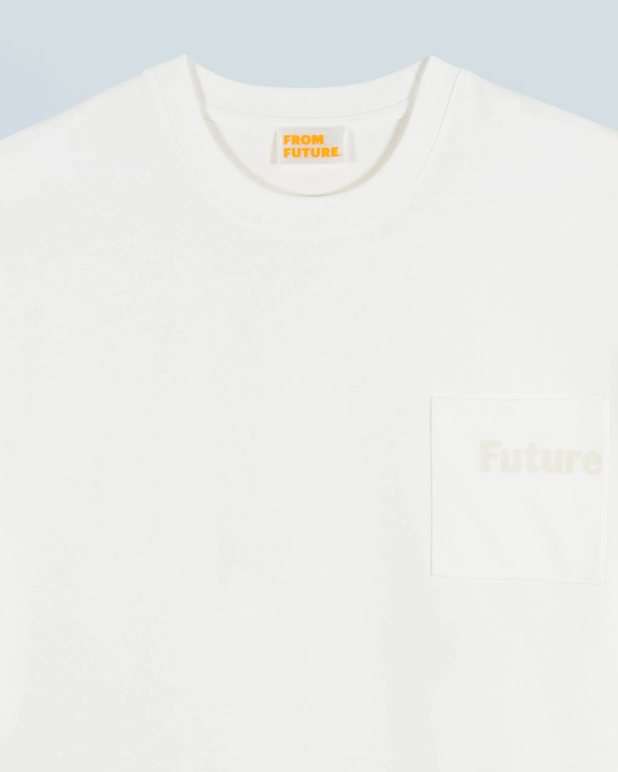 FROM FUTURE T-shirt Col Rond Manches Courtes Ecru Outlet