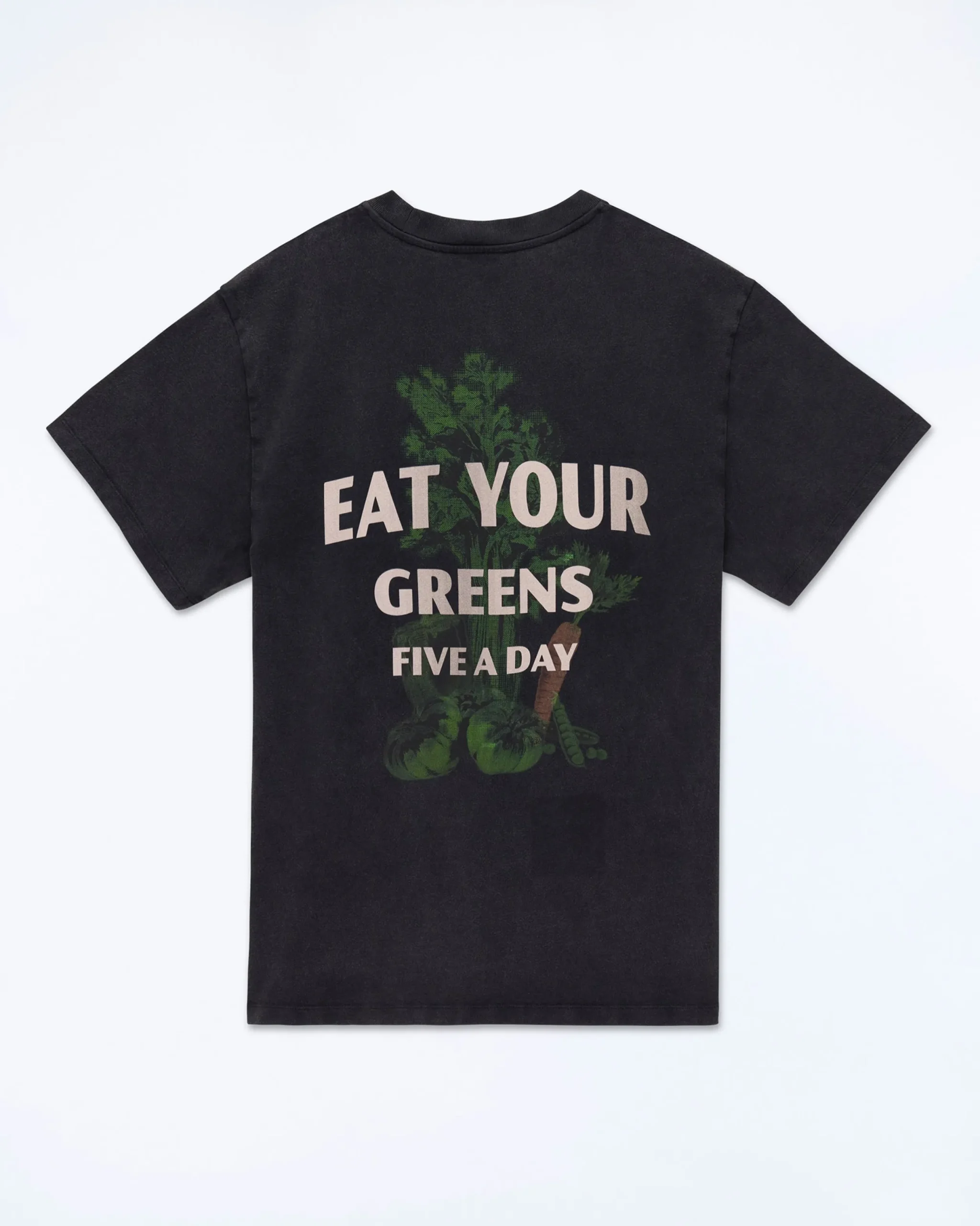 FROM FUTURE T-shirt Col Rond Manches Courtes WashedBlack Cheap