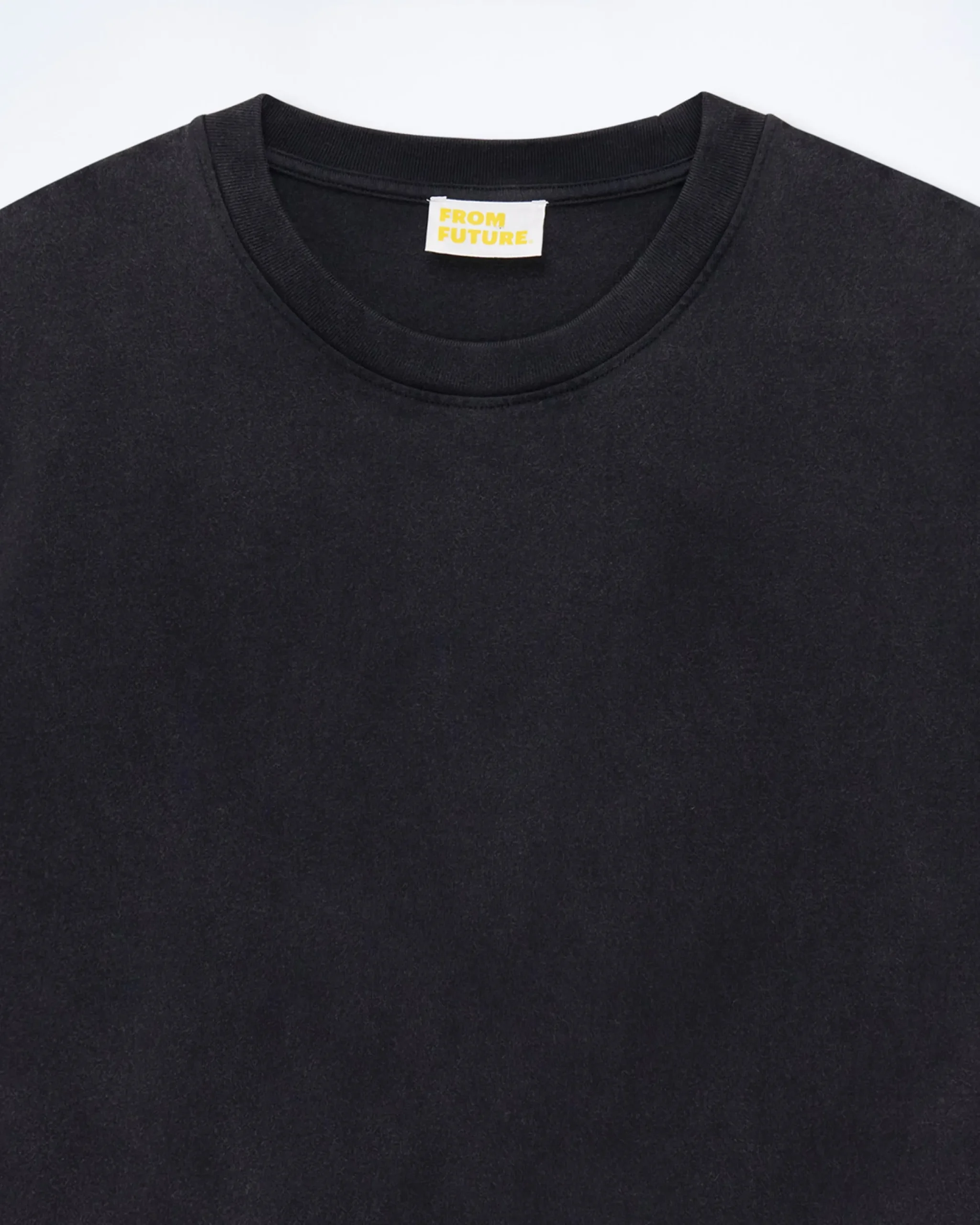 FROM FUTURE T-shirt Col Rond Manches Courtes WashedBlack Cheap