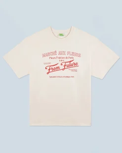 FROM FUTURE T-shirt Col Rond Marché Aux Fleurs Sable Fashion