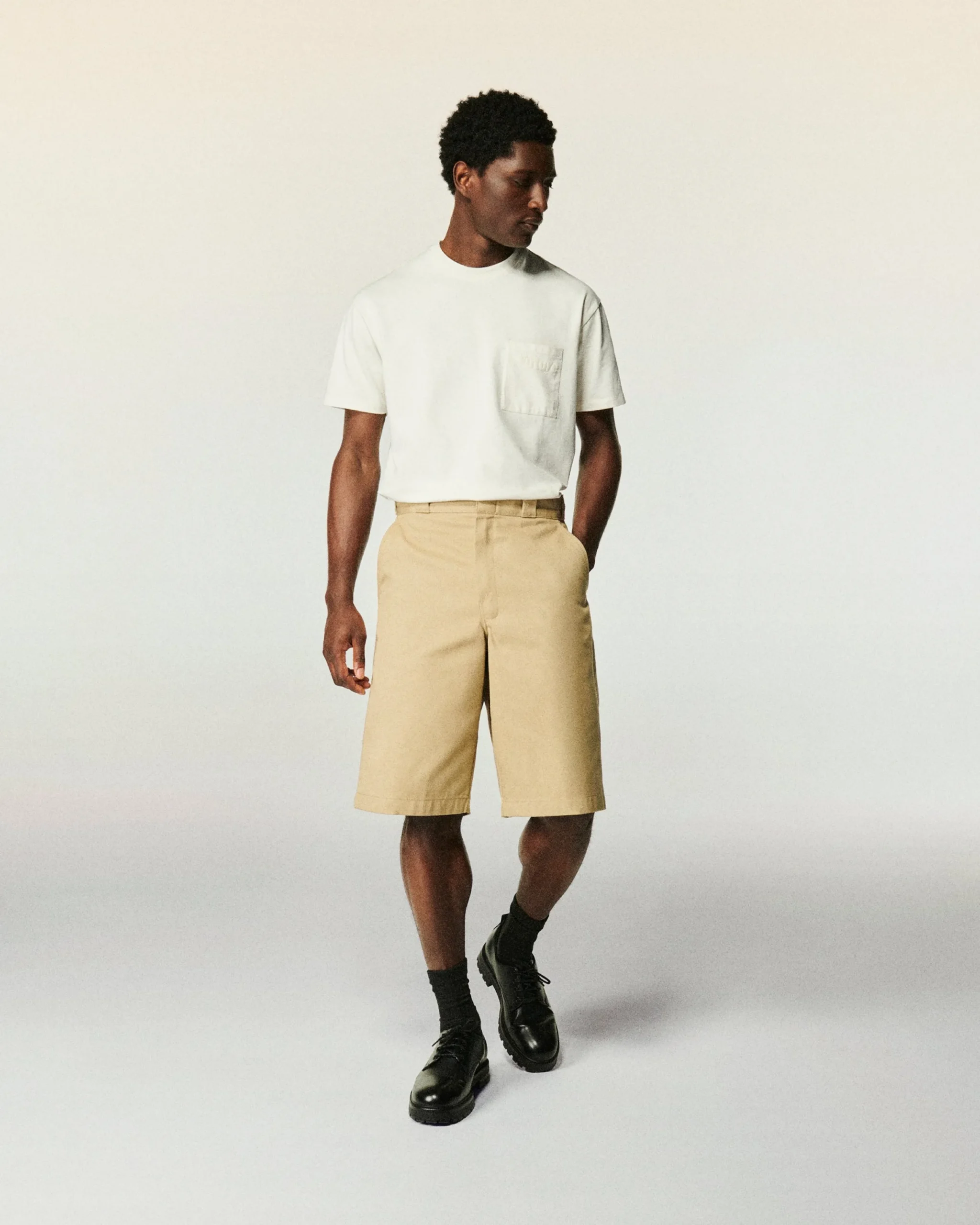 FROM FUTURE T-shirt Col Rond Poche Sable Sale