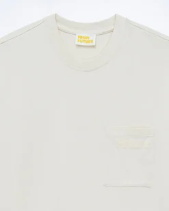 FROM FUTURE T-shirt Col Rond Poche Sable Sale