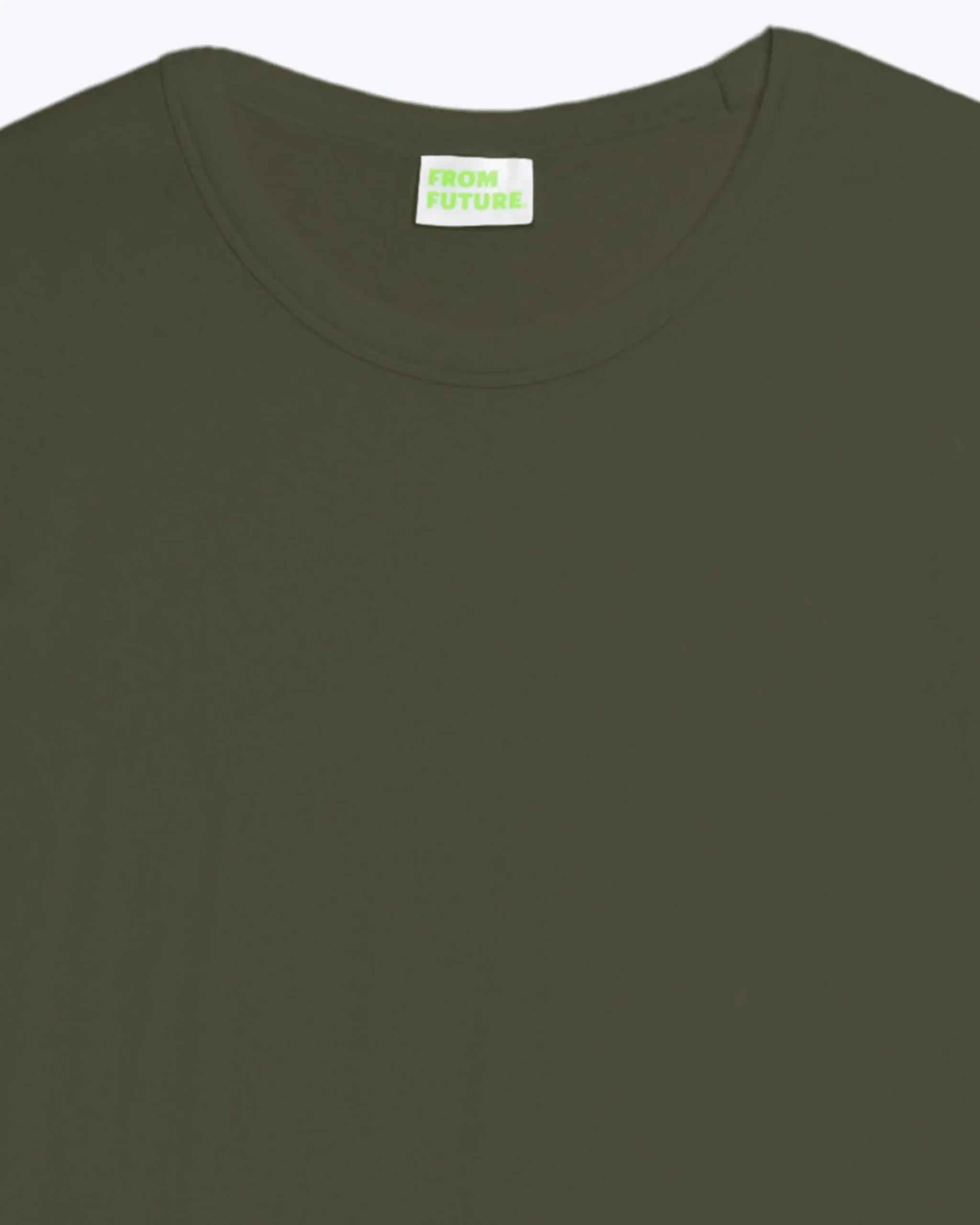 FROM FUTURE T-shirt Col Rond Uni Kaki Fashion