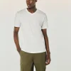 FROM FUTURE T-shirt Col V Manches Courtes Blanc New