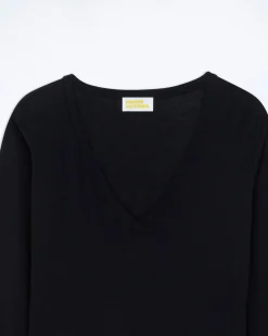 FROM FUTURE T-shirt Col V Manches Longues Noir Store