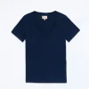 FROM FUTURE T-shirt Col V Supima Navy Clearance