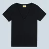 FROM FUTURE T-shirt Col V Supima Noir Fashion