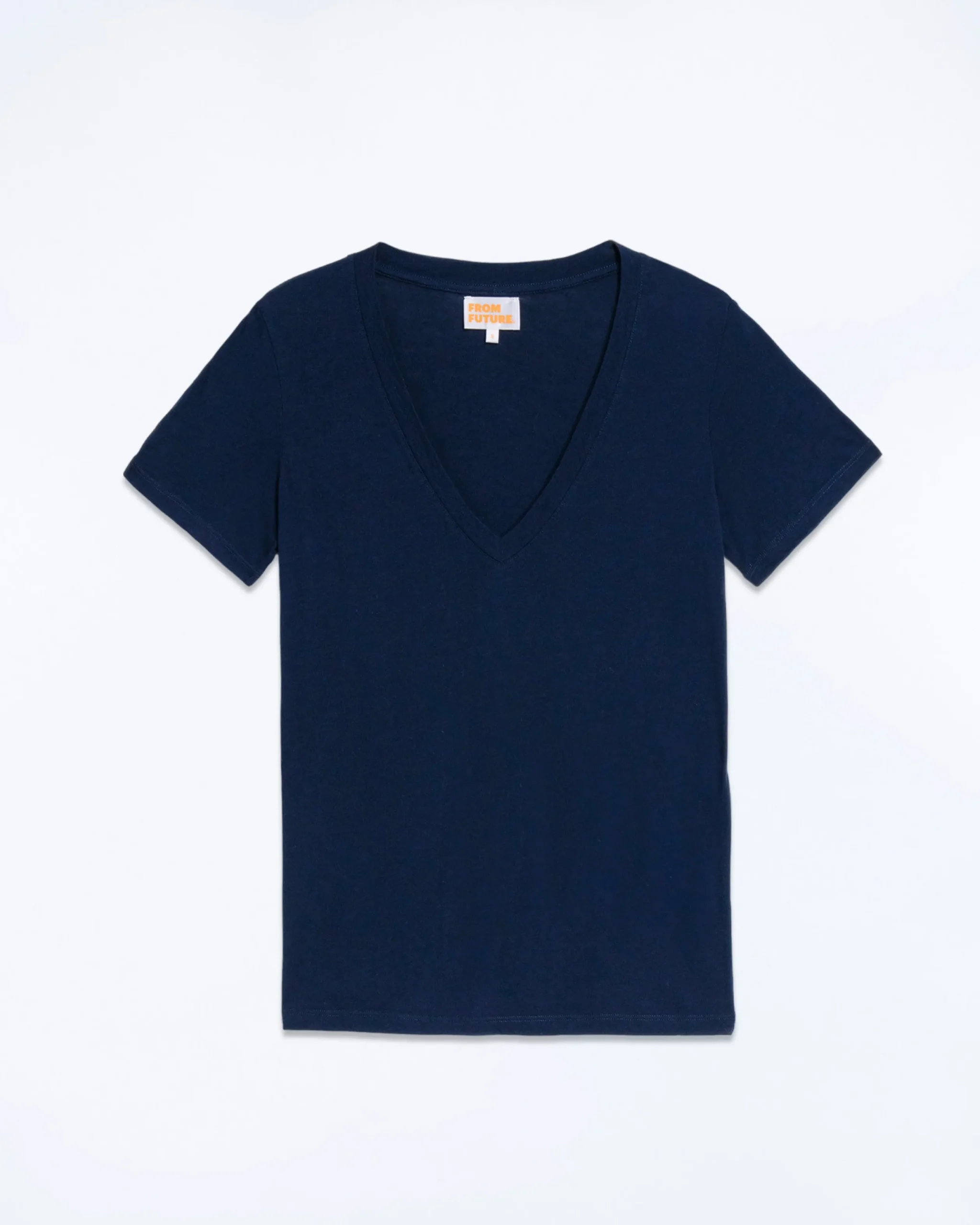 FROM FUTURE T-shirt Col V Supima Navy Clearance