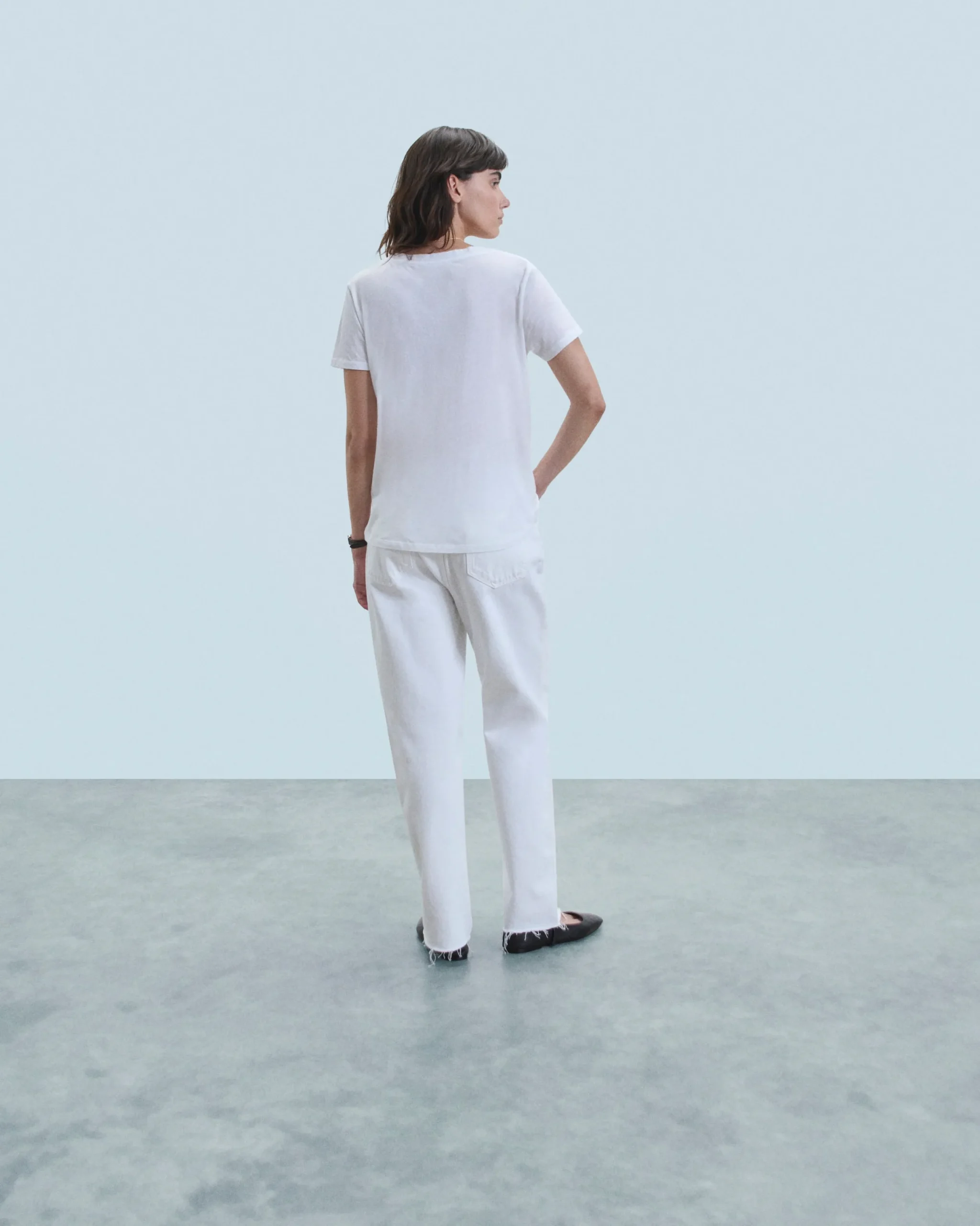 FROM FUTURE T-shirt Col V Supima Blanc Shop