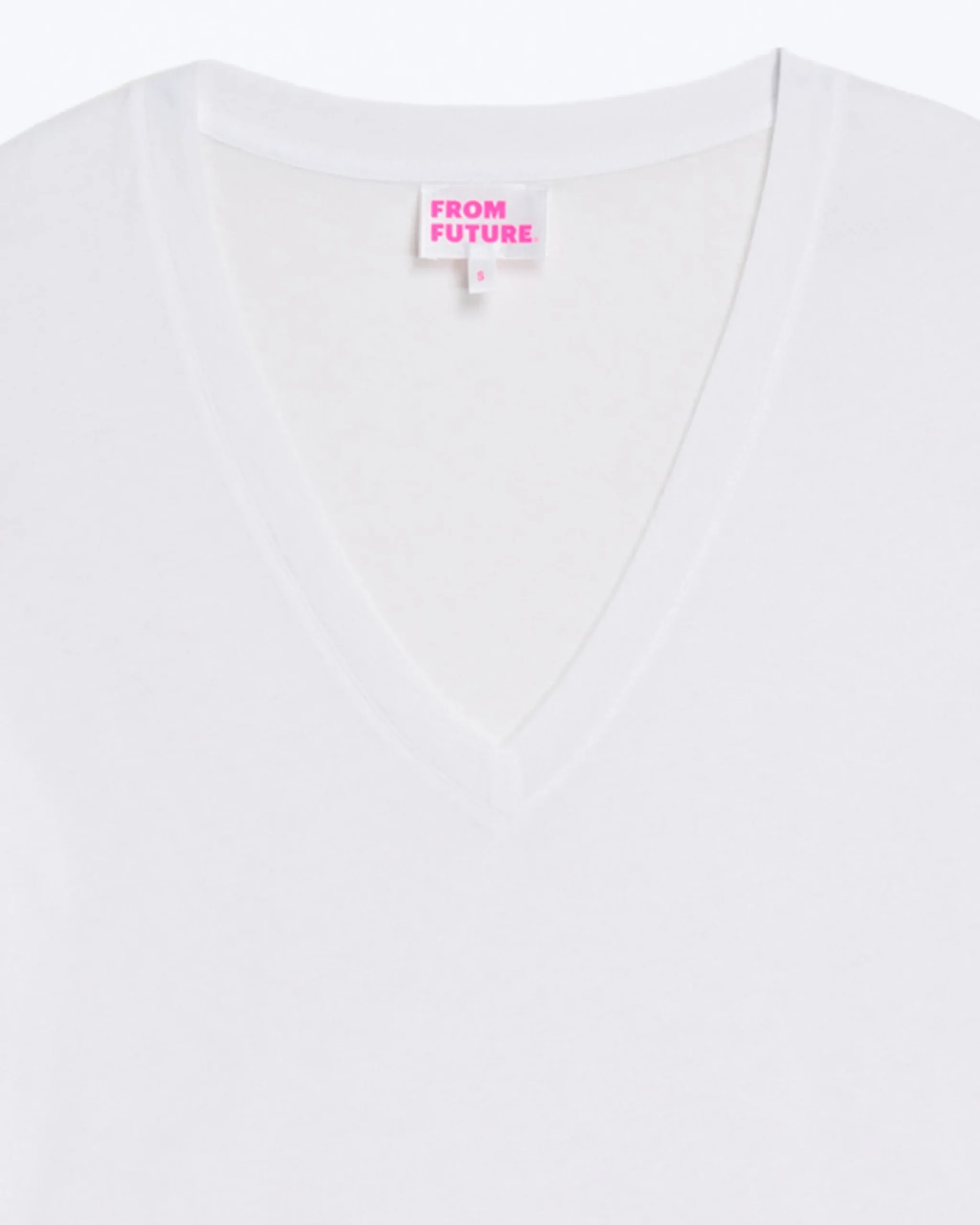FROM FUTURE T-shirt Col V Supima Blanc Shop