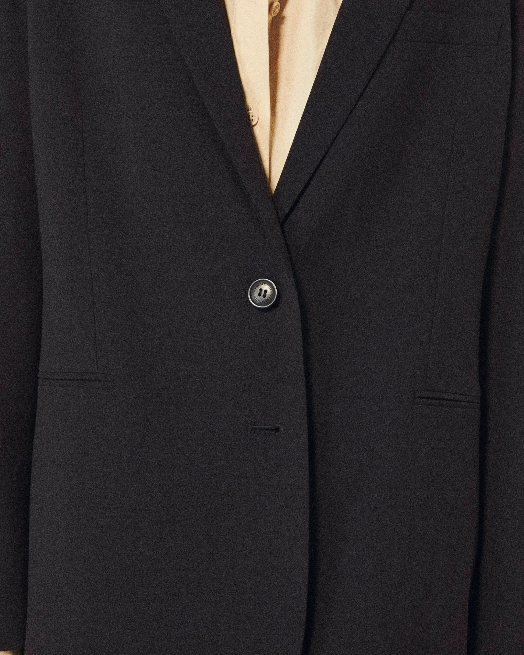 FROM FUTURE Veste Blazer Noir Fashion