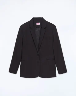 FROM FUTURE Veste Blazer Noir Fashion