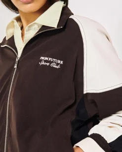 FROM FUTURE Veste Zippé Chocolat Cheap